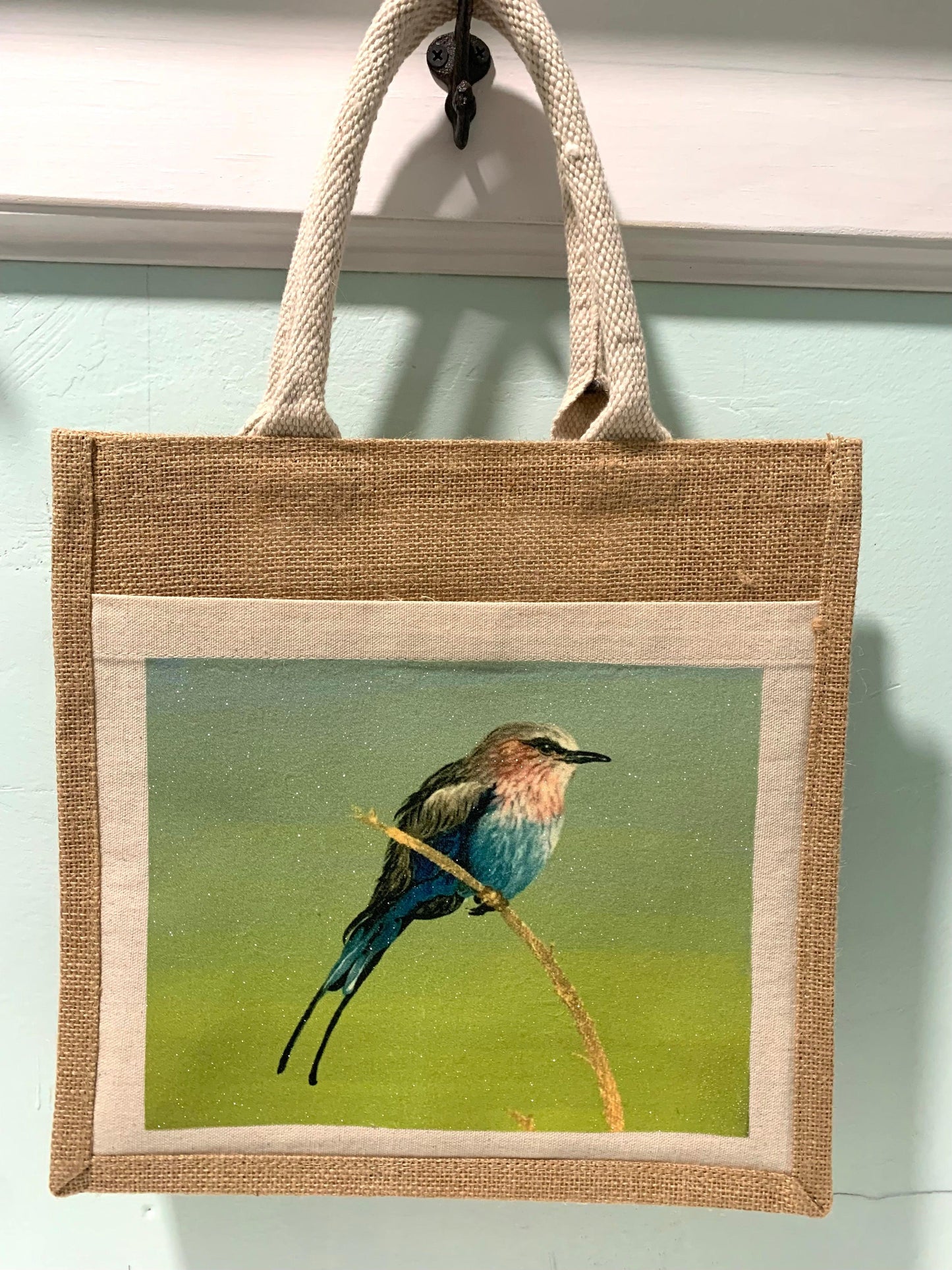 Sissortail Print - Glitter Burlap Tote Bags - Whitney Hayden
