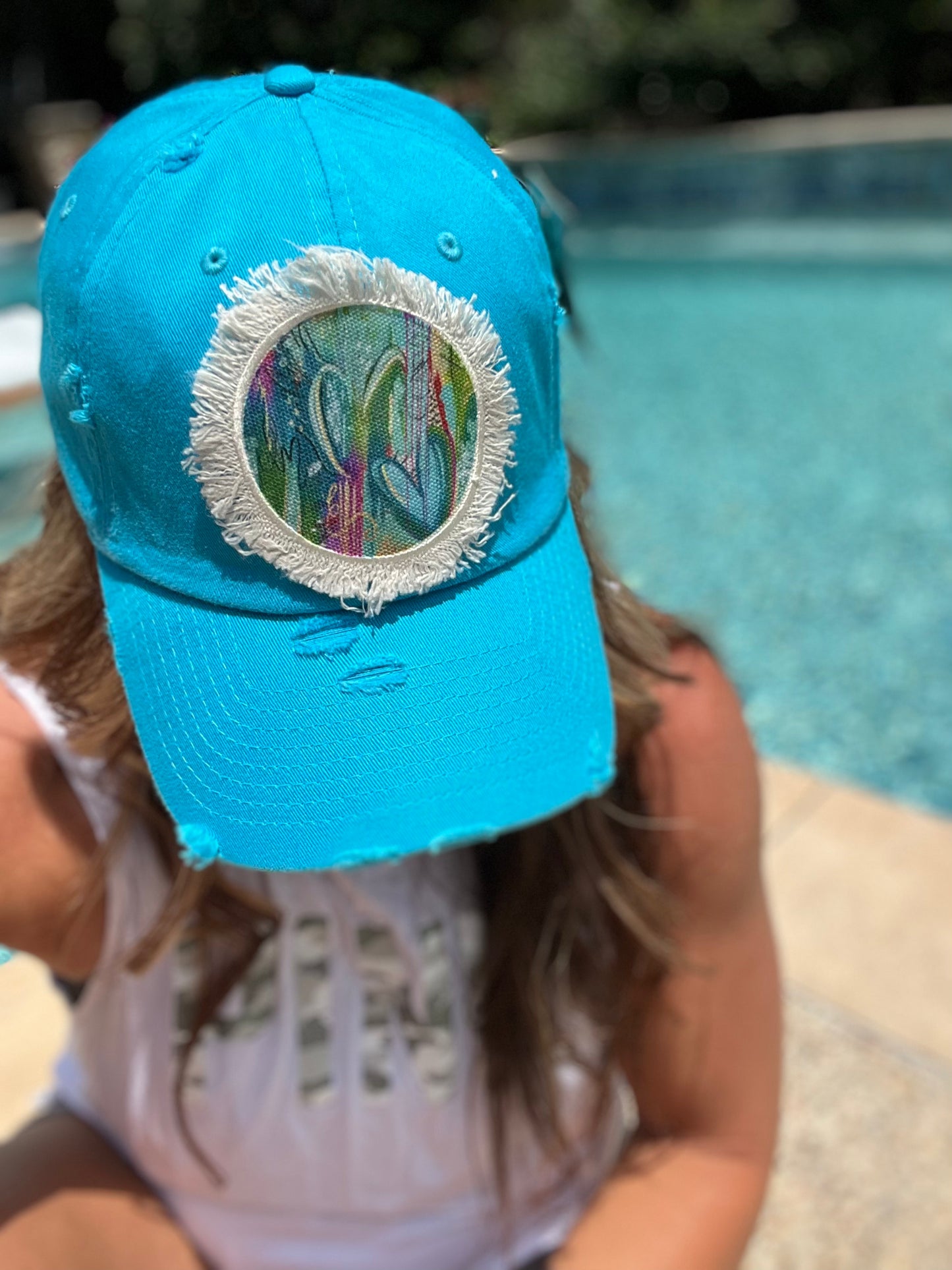 XOXO Ball Cap - Turquoise Round Patch - Whitney Hayden