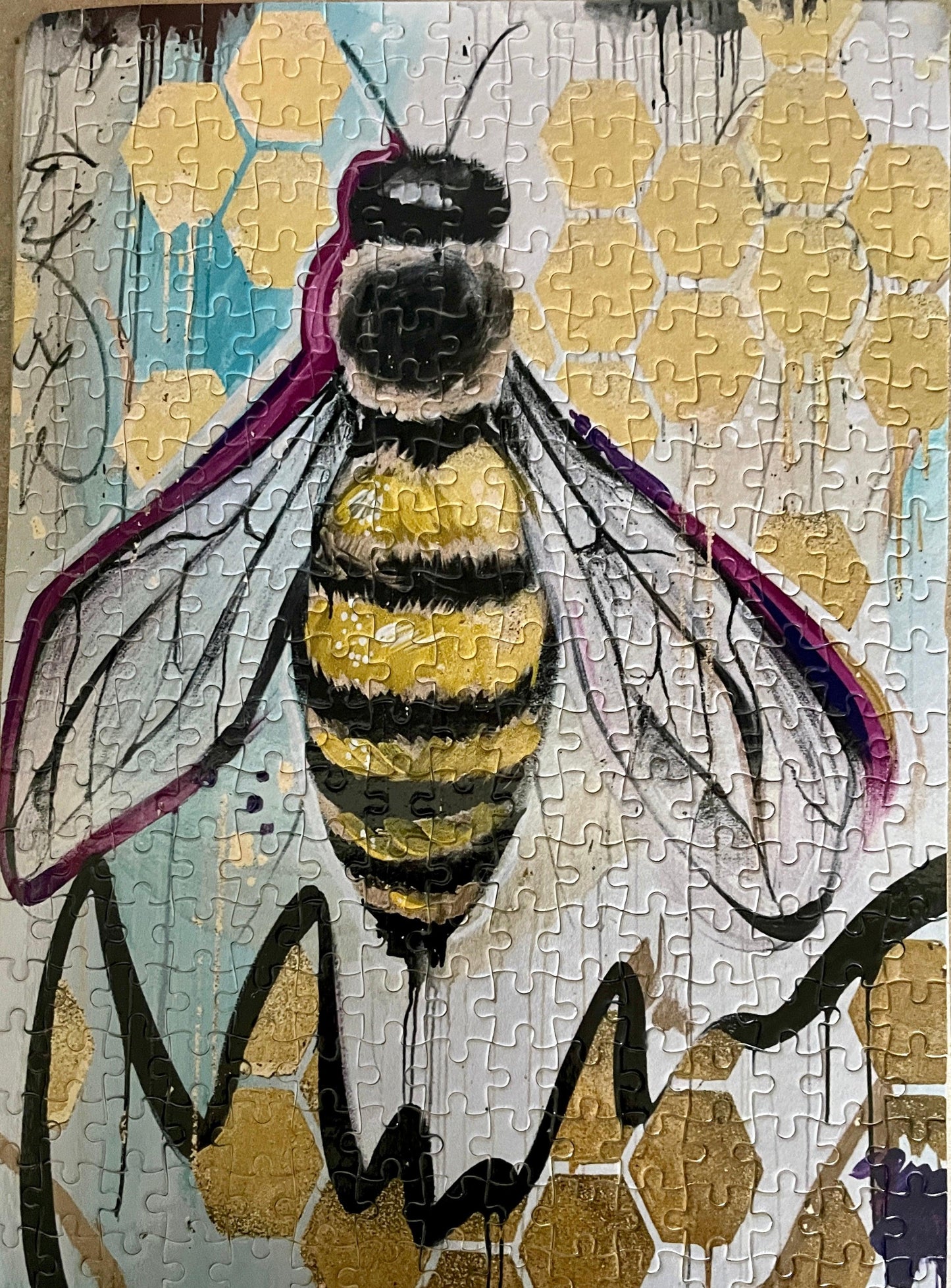 Bumblebee Print Puzzle Large - Whitney Hayden