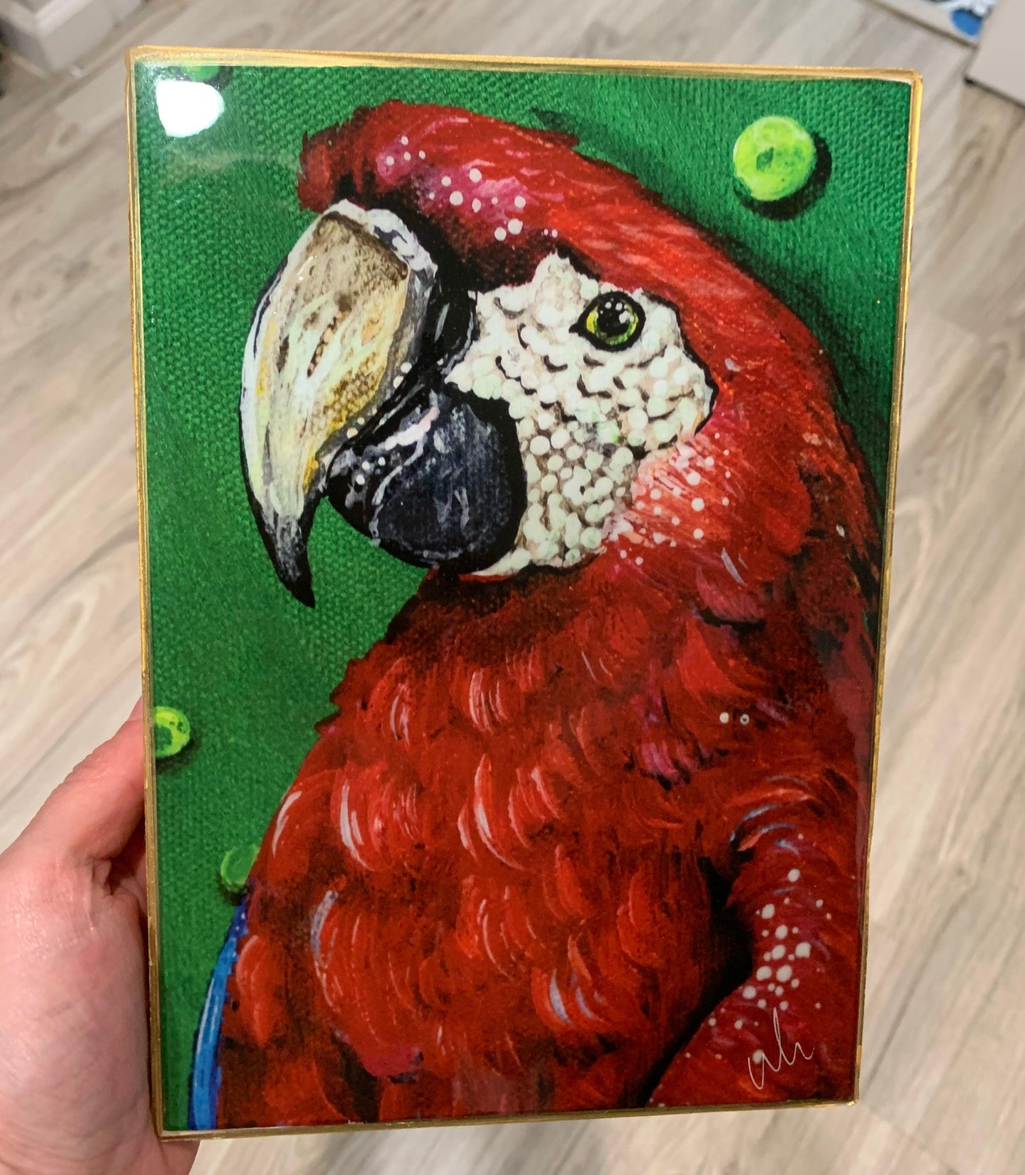 Red Parrot Resin Coated - Whitney Hayden