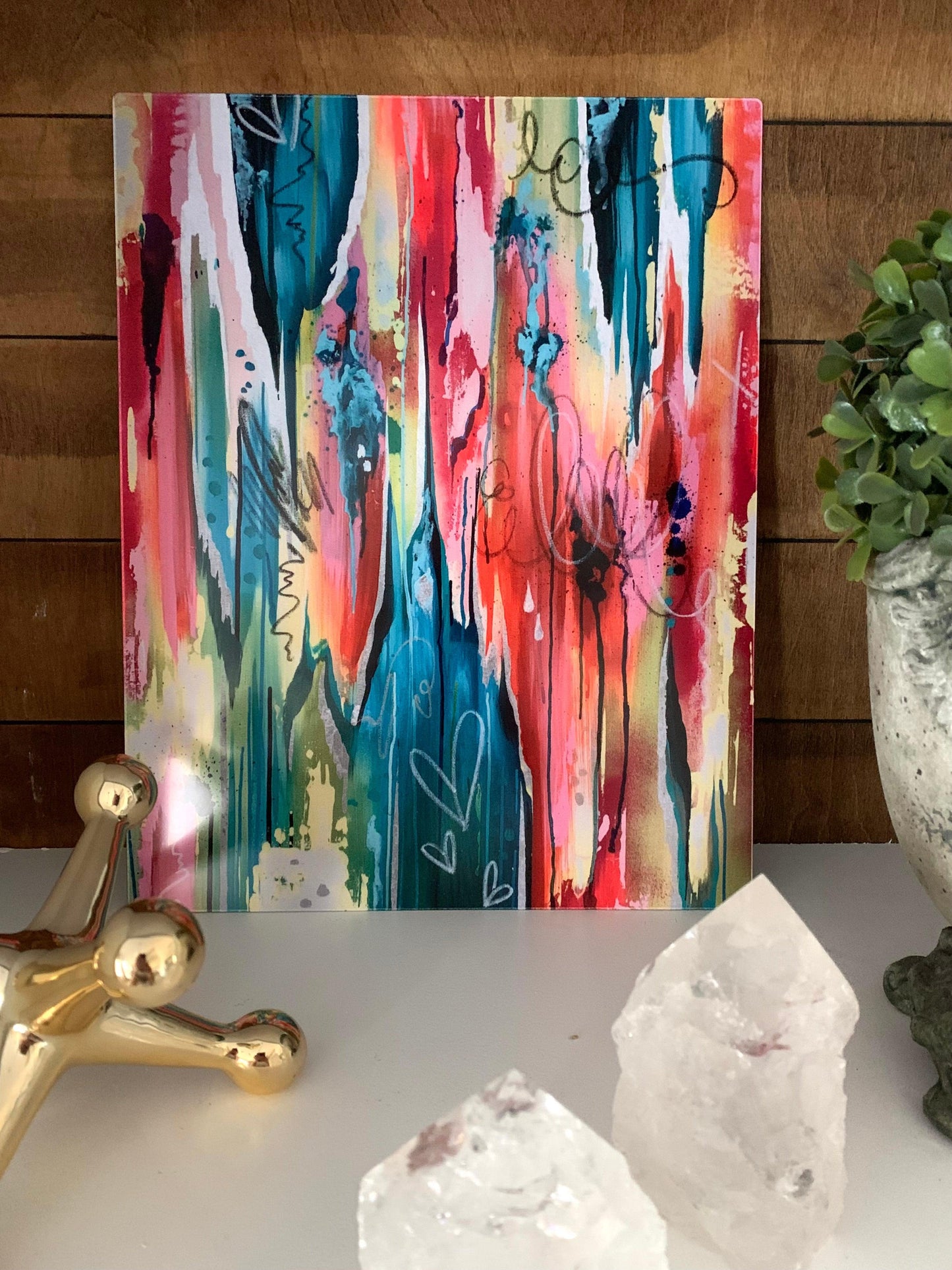 Finding Happiness in the Chaos Metal Art Print - Whitney Hayden