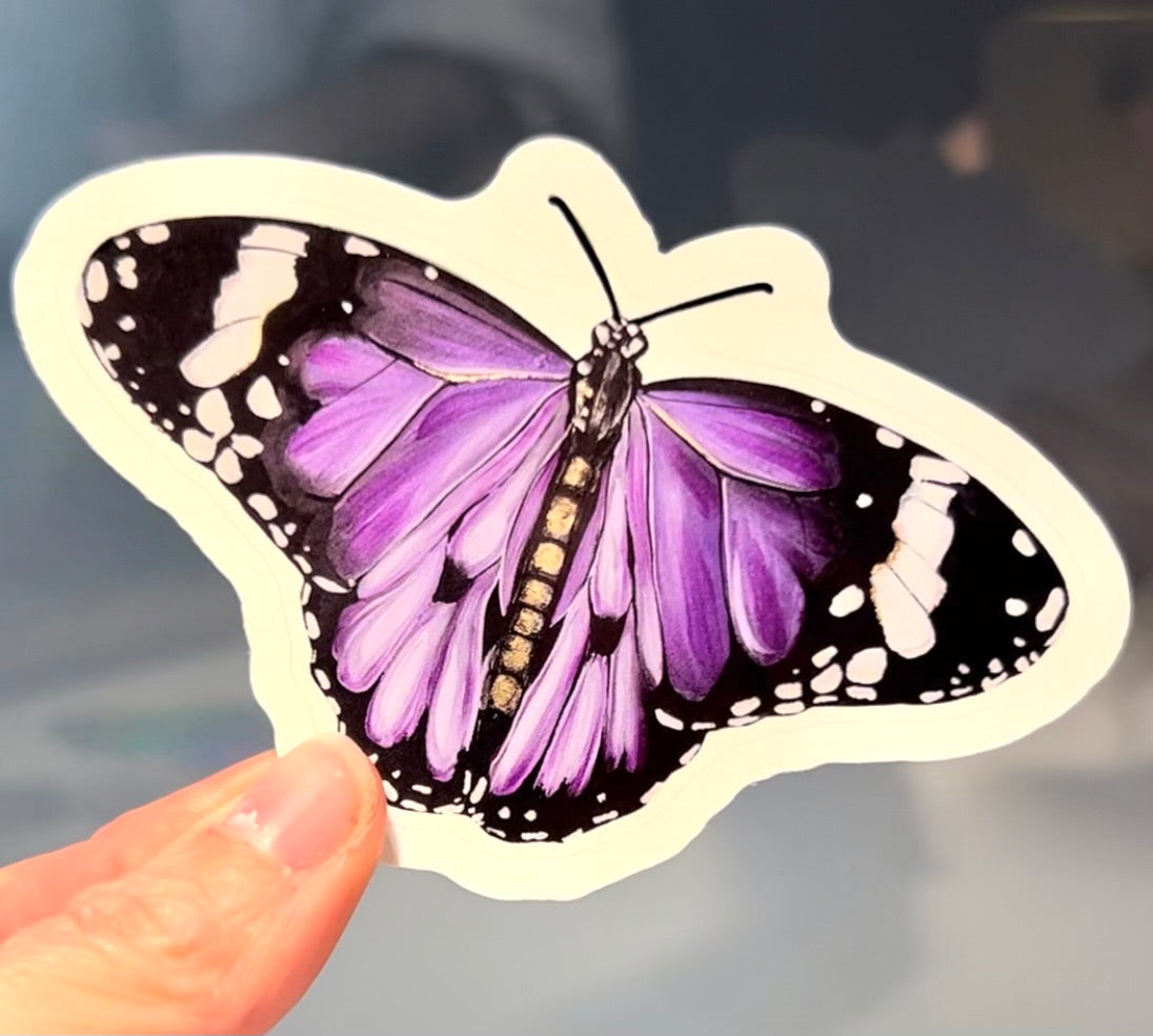 Purple Butterfly Sticker
