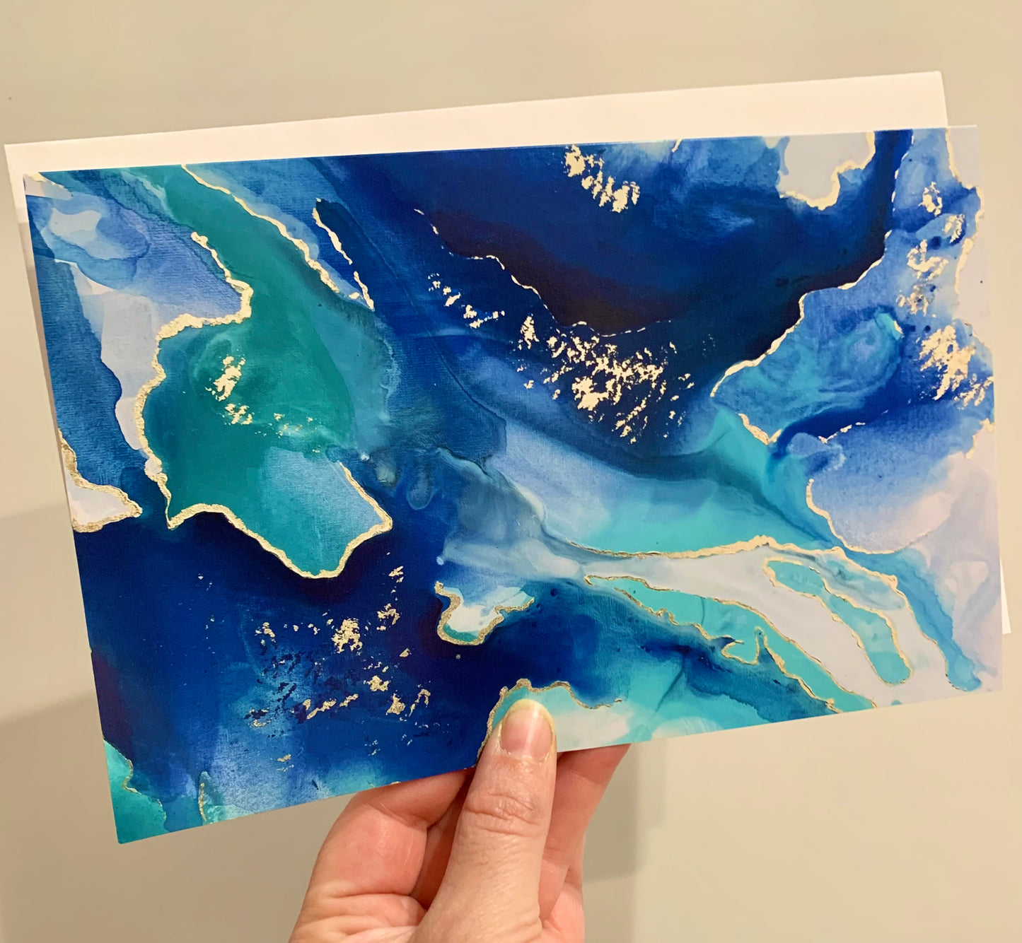 Blue Watercolor Note Card Set