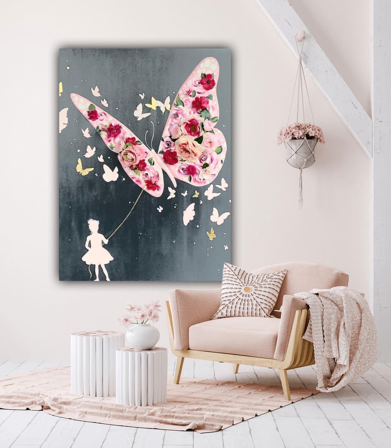 Floral Pet Butterfly Print - Whitney Hayden