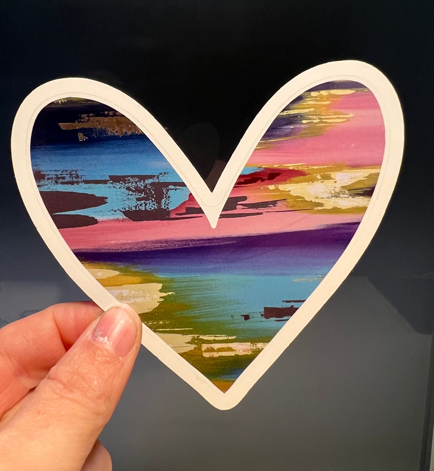 Sunset Heart Sticker