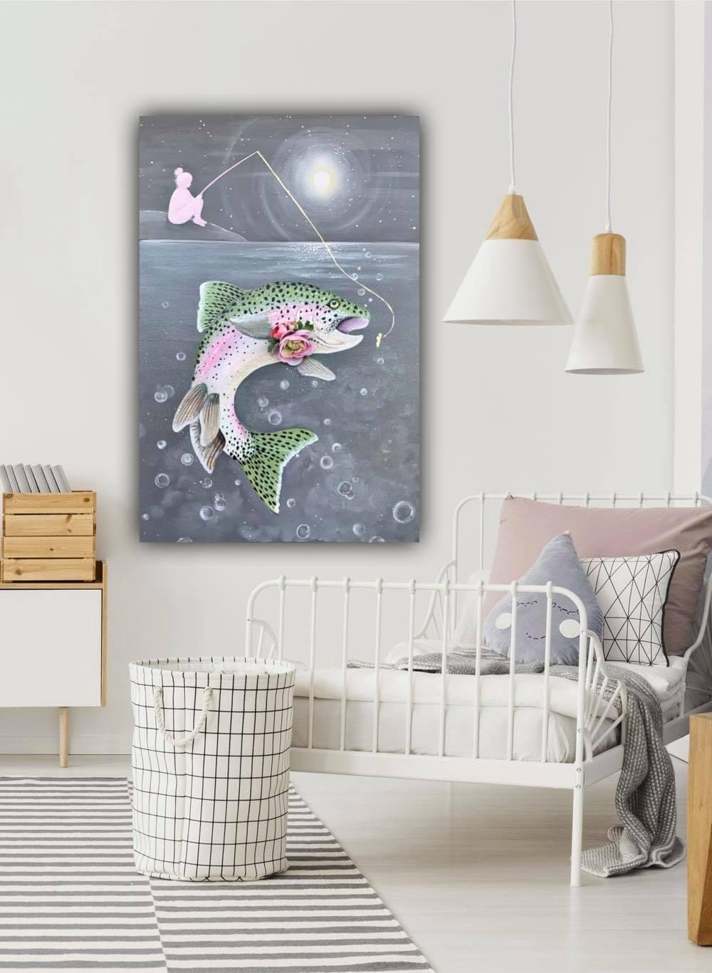 Floral Pet Rainbow Trout Print - Whitney Hayden