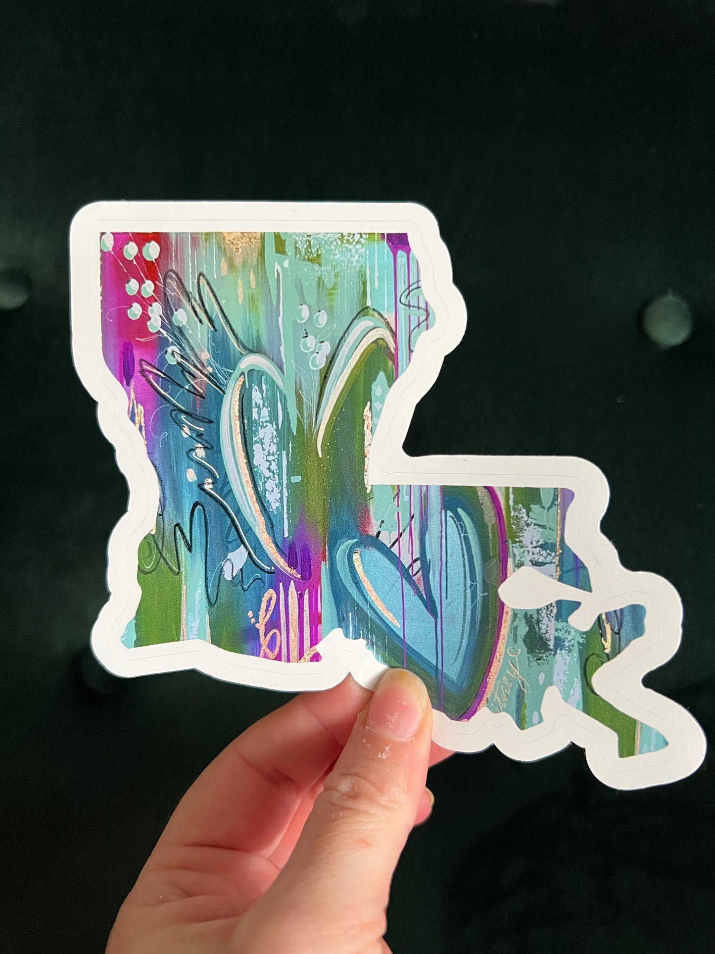 Louisiana Graffiti Heart Sticker - Whitney Hayden