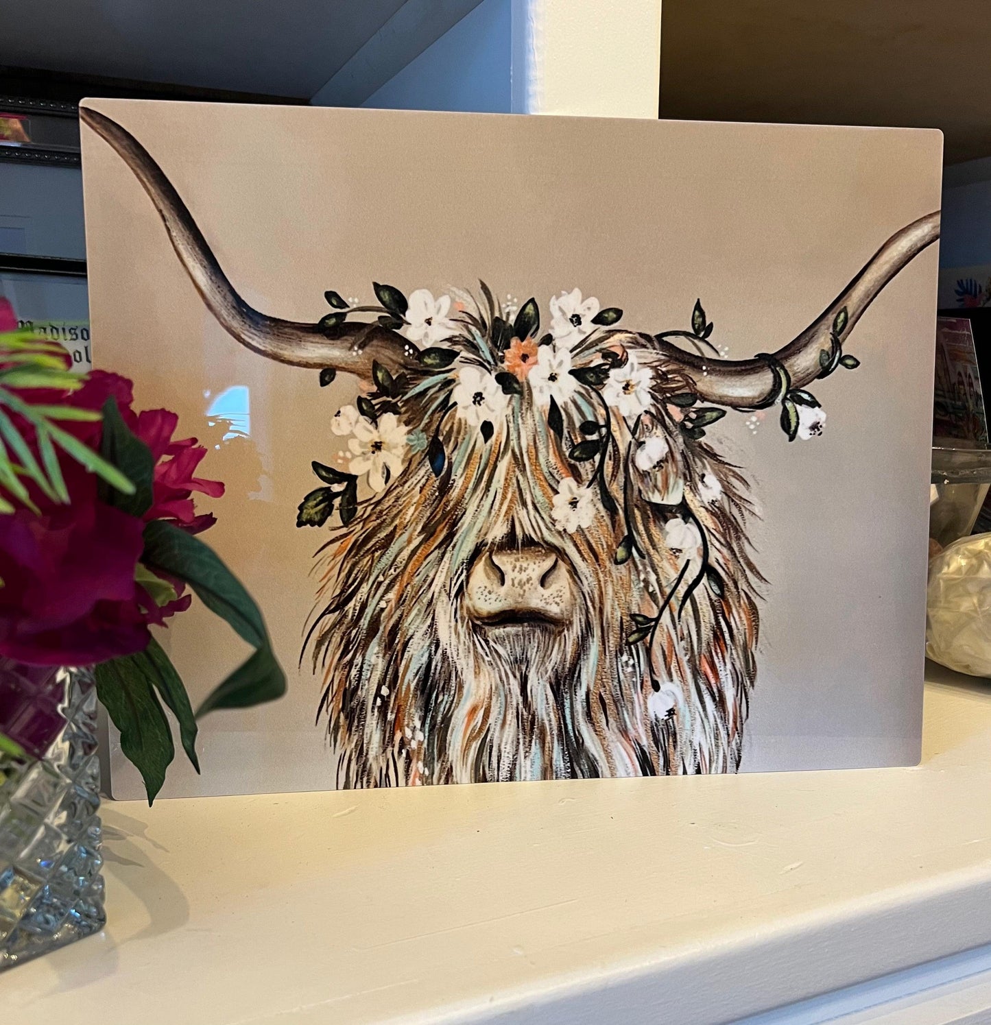 Highland Cow Metal Art Print - Whitney Hayden