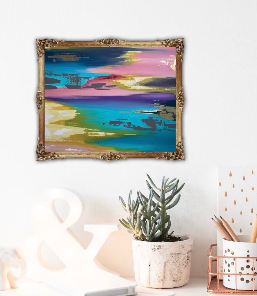 Colorful Abstract Landscape Art Print. - Whitney Hayden