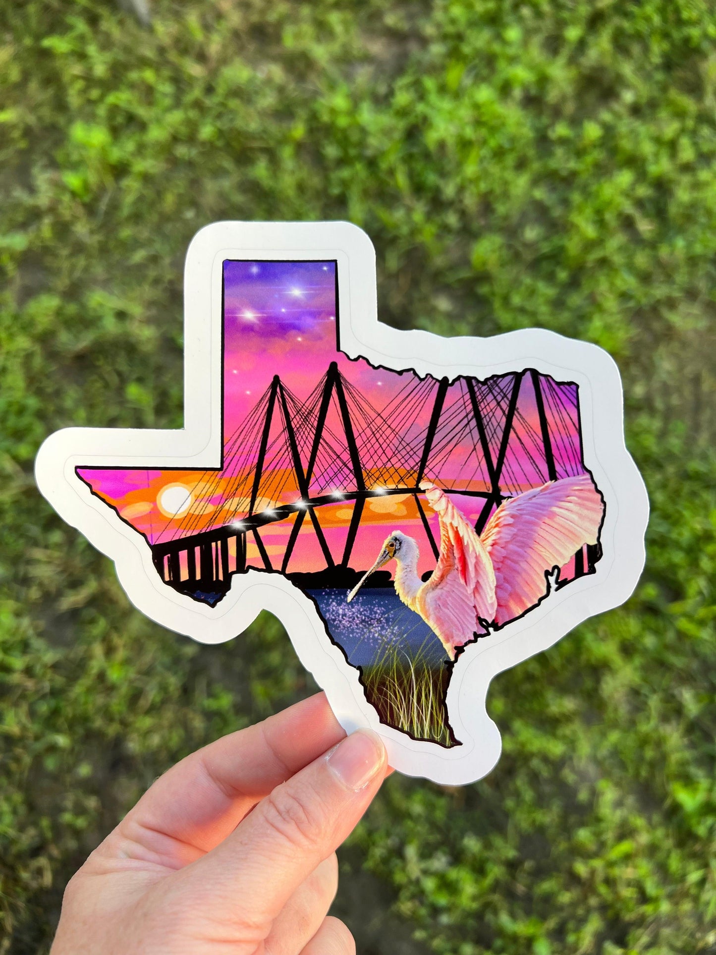 La Porte-Baytown Bridge Texas Sticker - Whitney Hayden