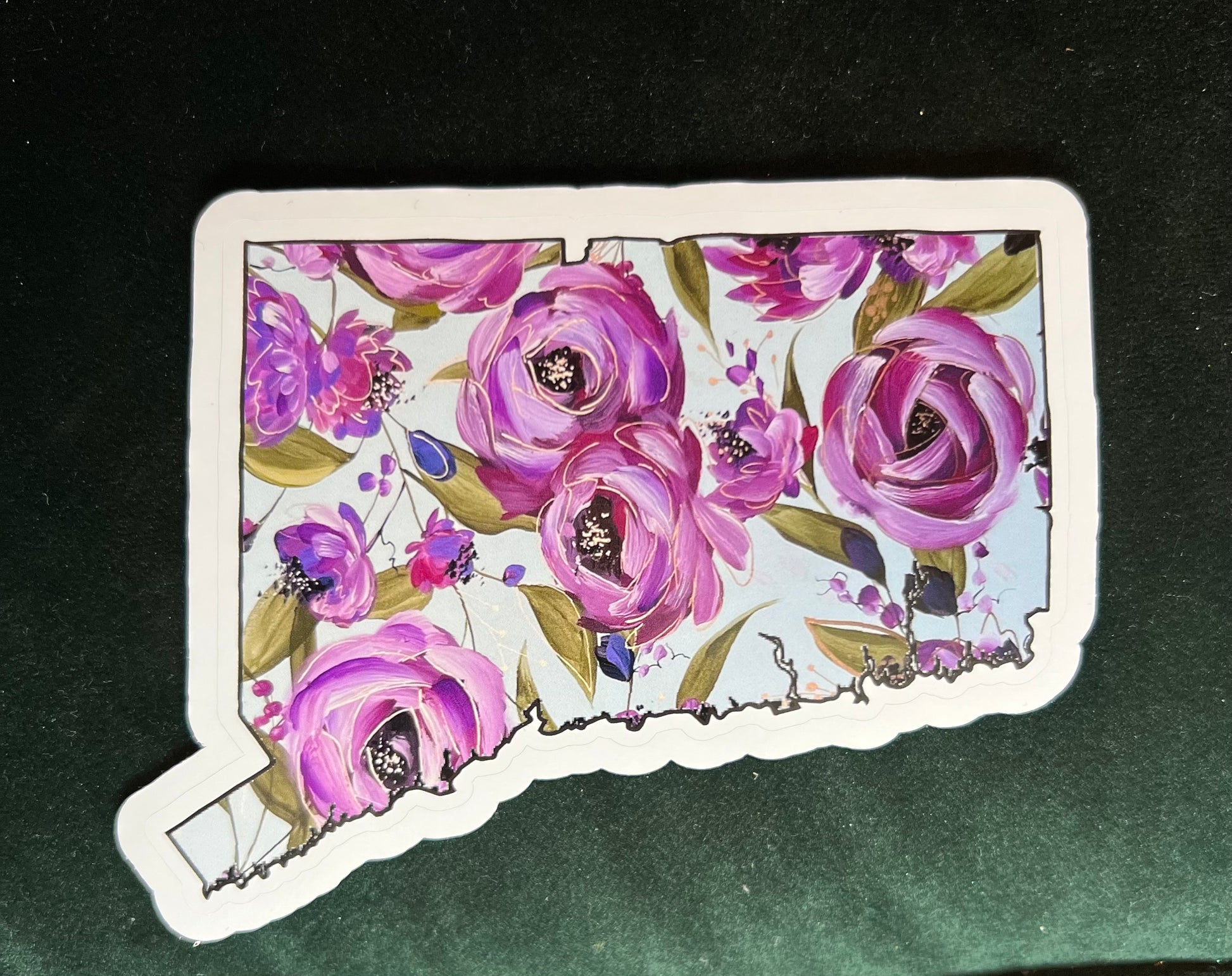 Connecticut Floral Sticker - Whitney Hayden