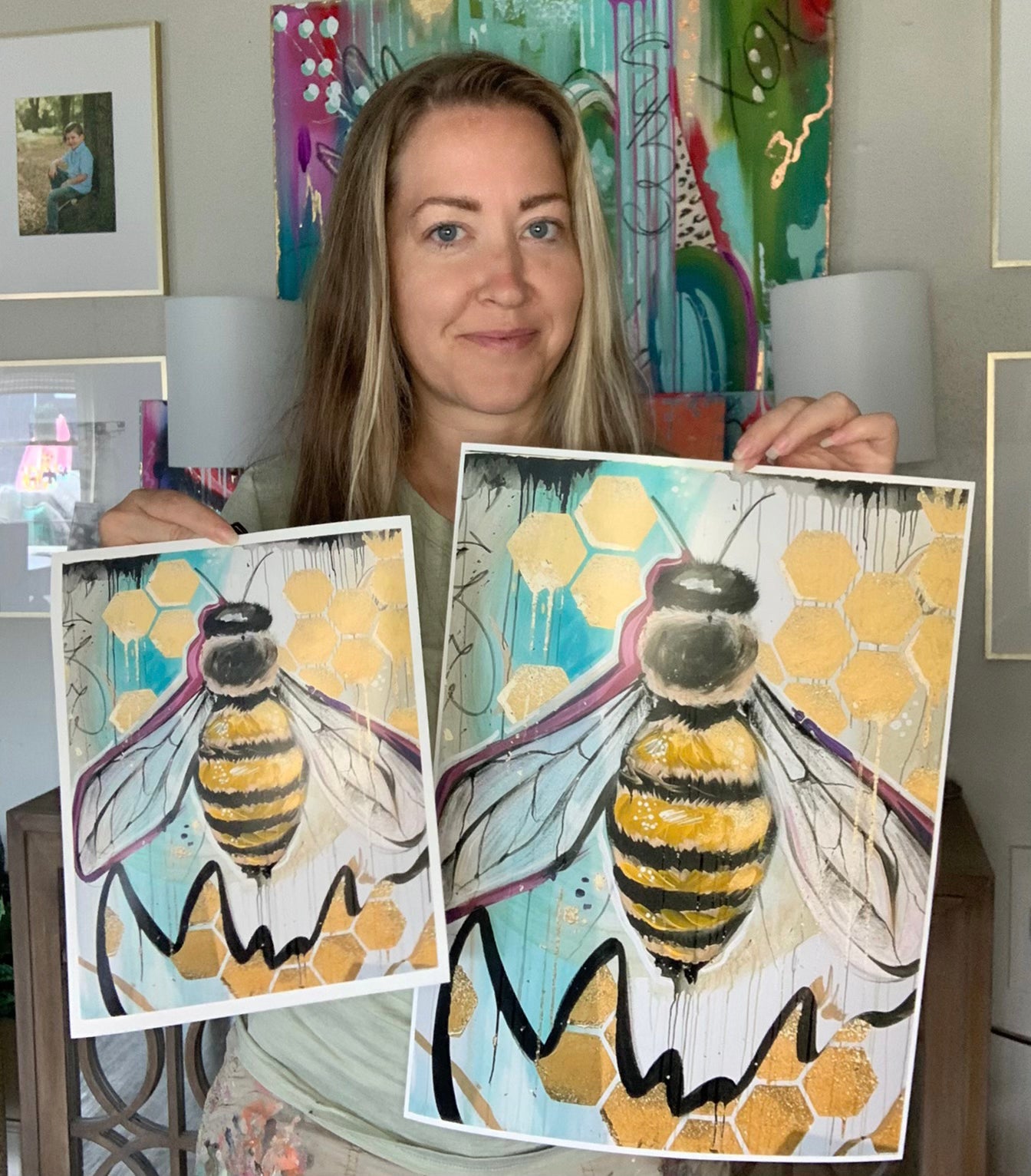 Bumblebee Art Paper Fine Prints - Whitney Hayden