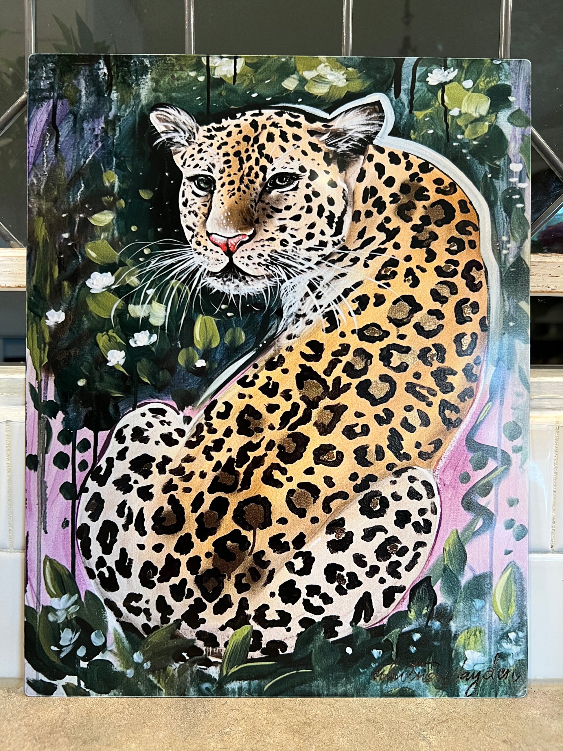 Leopard Metal Art Print - Whitney Hayden