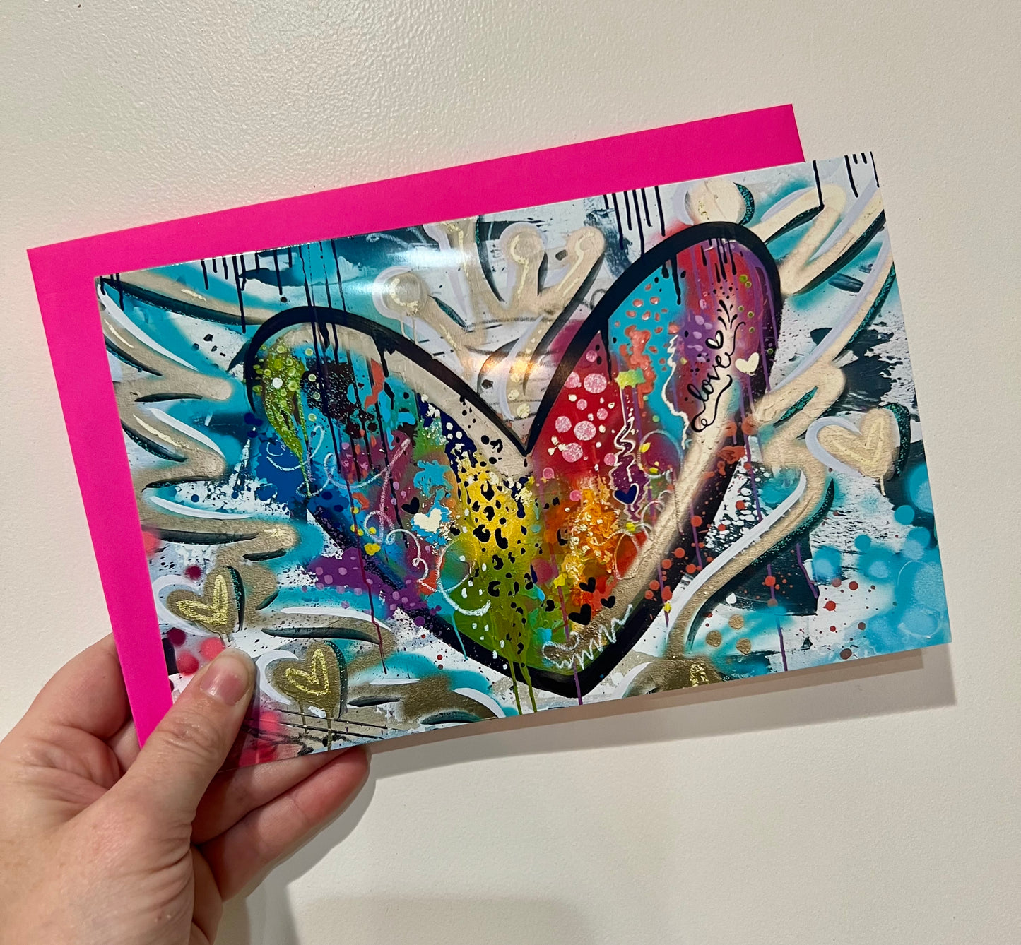Graffiti Heart #6 Art Note Card Set - Whitney Hayden