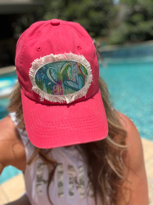 XOXO Ball Cap - Pink Oval Patch - Whitney Hayden