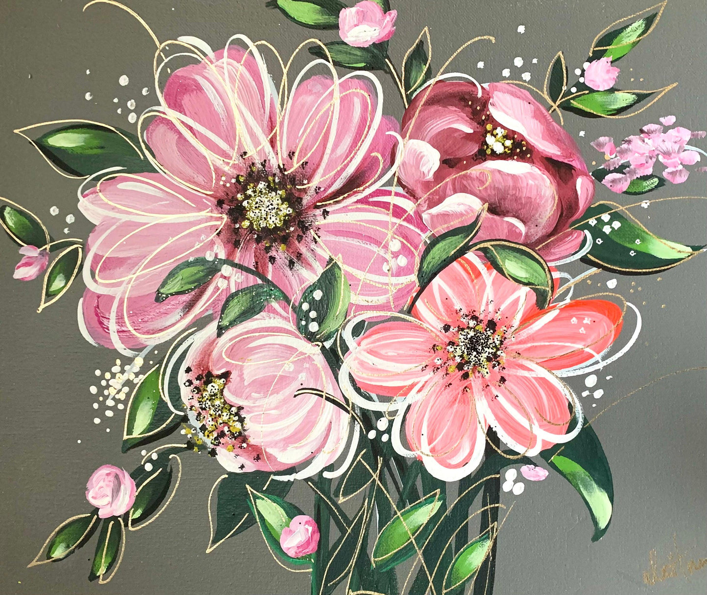 Floral Pink Original & Prints - Whitney Hayden