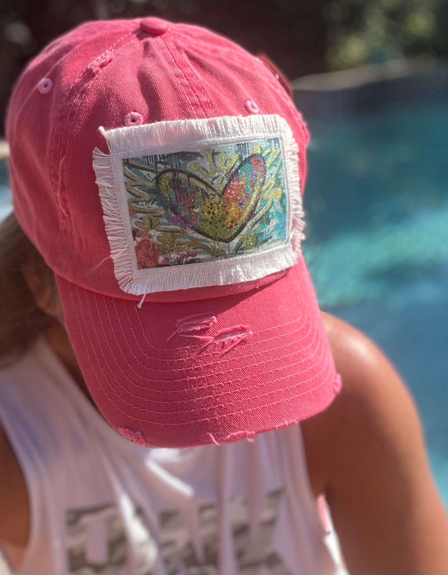 Beneath the Surface Ball Cap - Glitter Rectangle Patch - Whitney Hayden