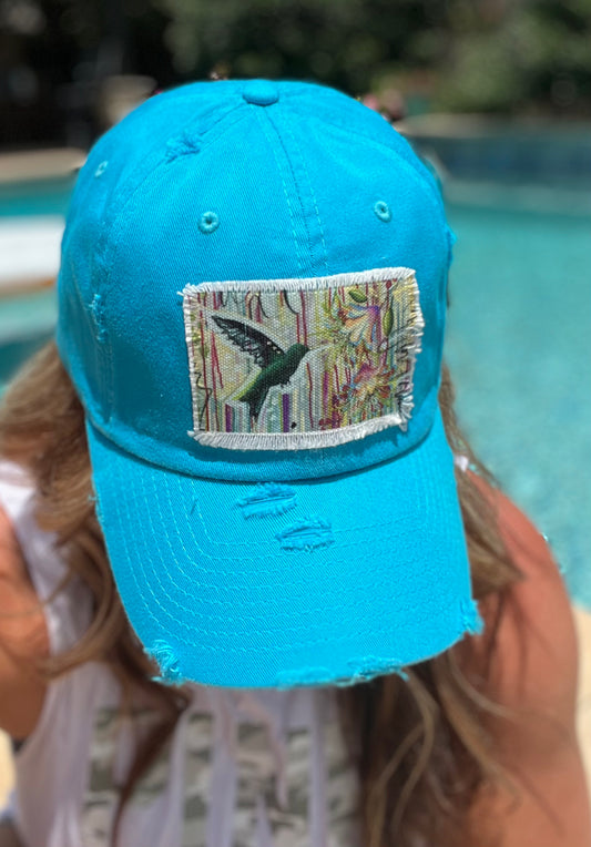 Seek out the Good Ball Cap - Turquoise Rectangular Patch - Whitney Hayden