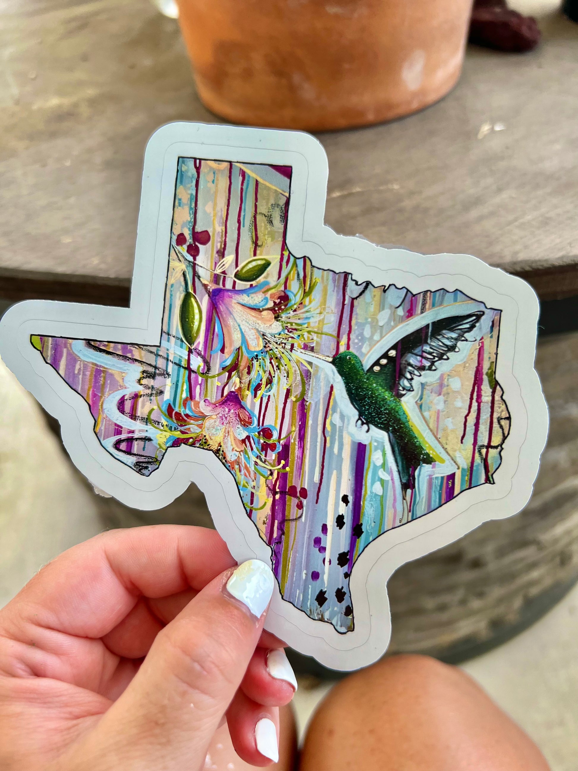 Texas Hummingbird Sticker - Whitney Hayden