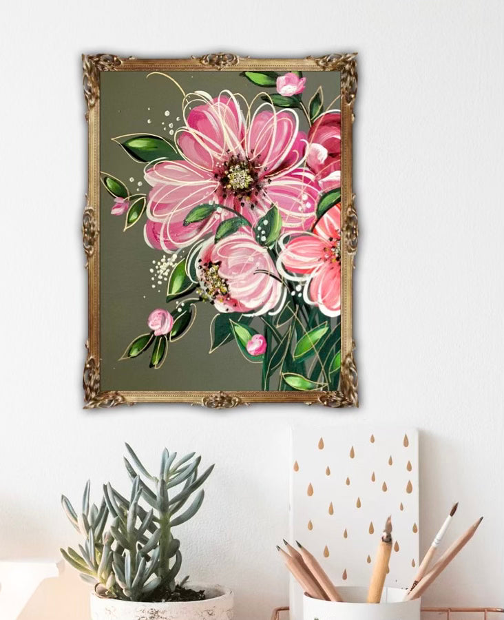 Pink Floral Art Print - Whitney Hayden