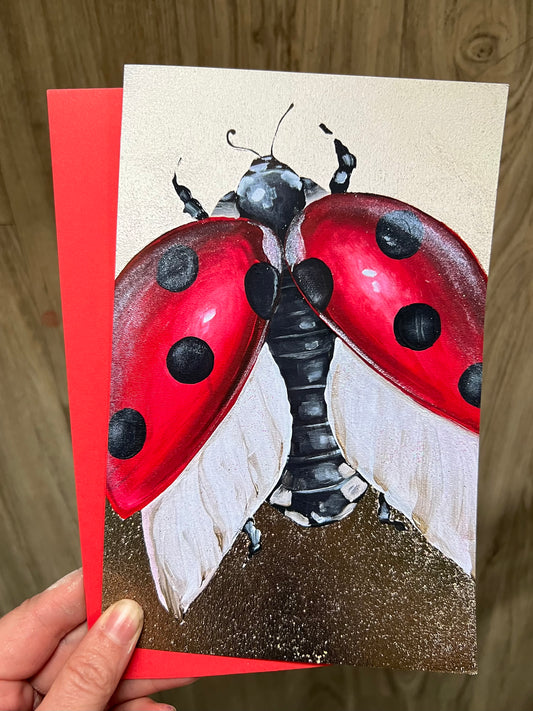 Lady Bug Art Note Card Set