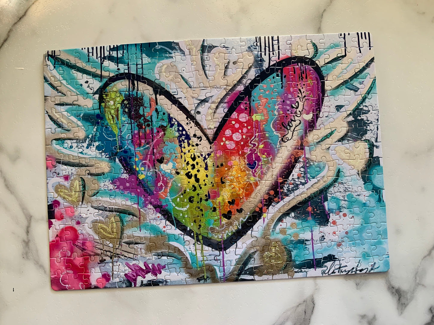 Graffiti Heart Puzzle Large - Whitney Hayden