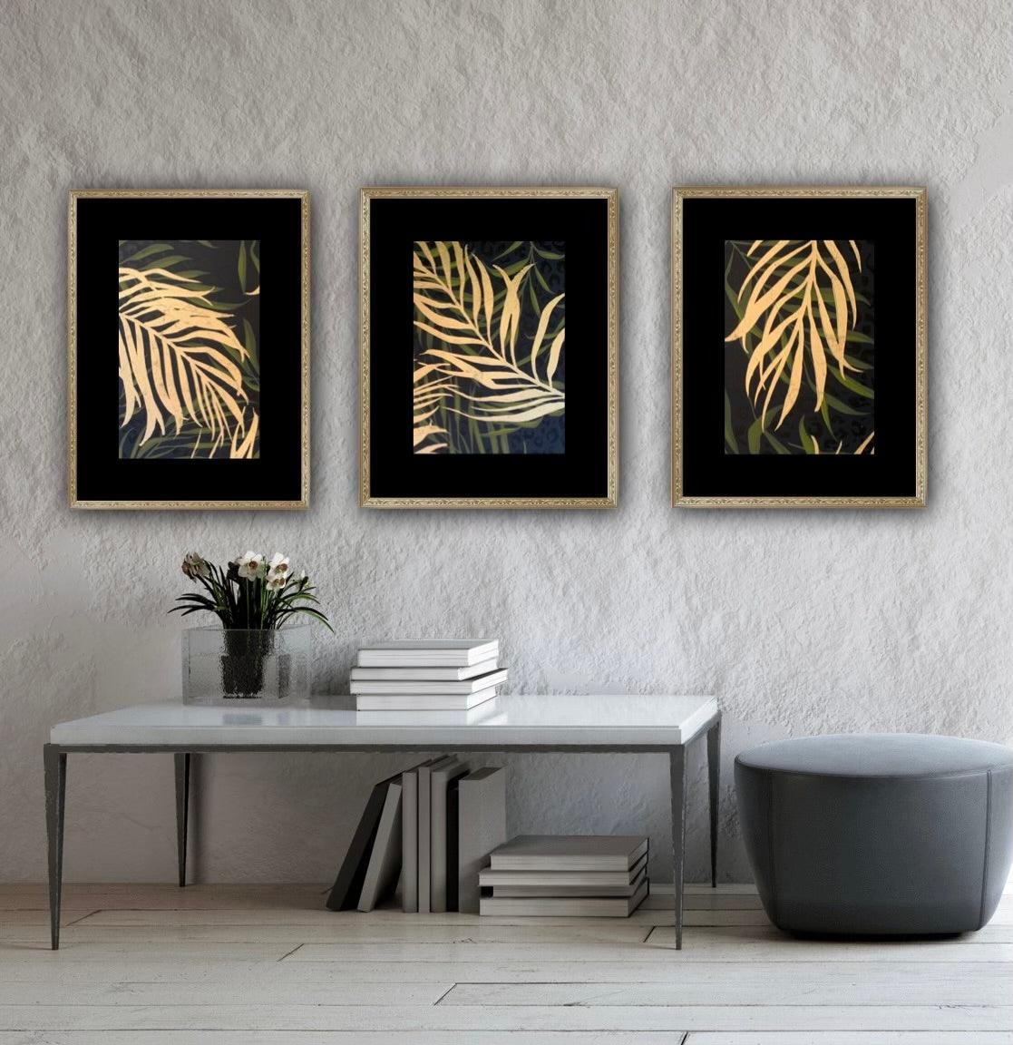 Golden Palms Art Prints Set of 3 - Whitney Hayden