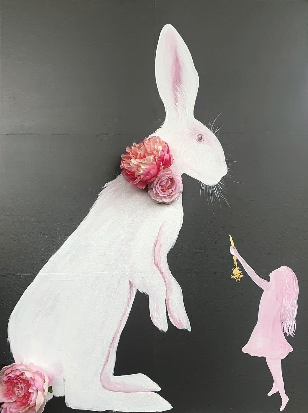 Floral Pet Rabbit Print - Whitney Hayden
