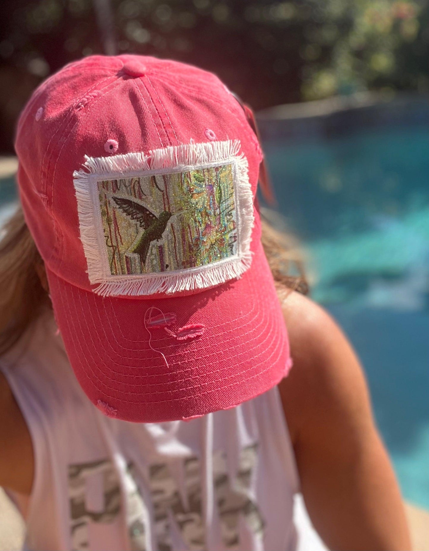 Seek out the Good Ball Cap - Glitter Pink Rectangle Patch - Whitney Hayden