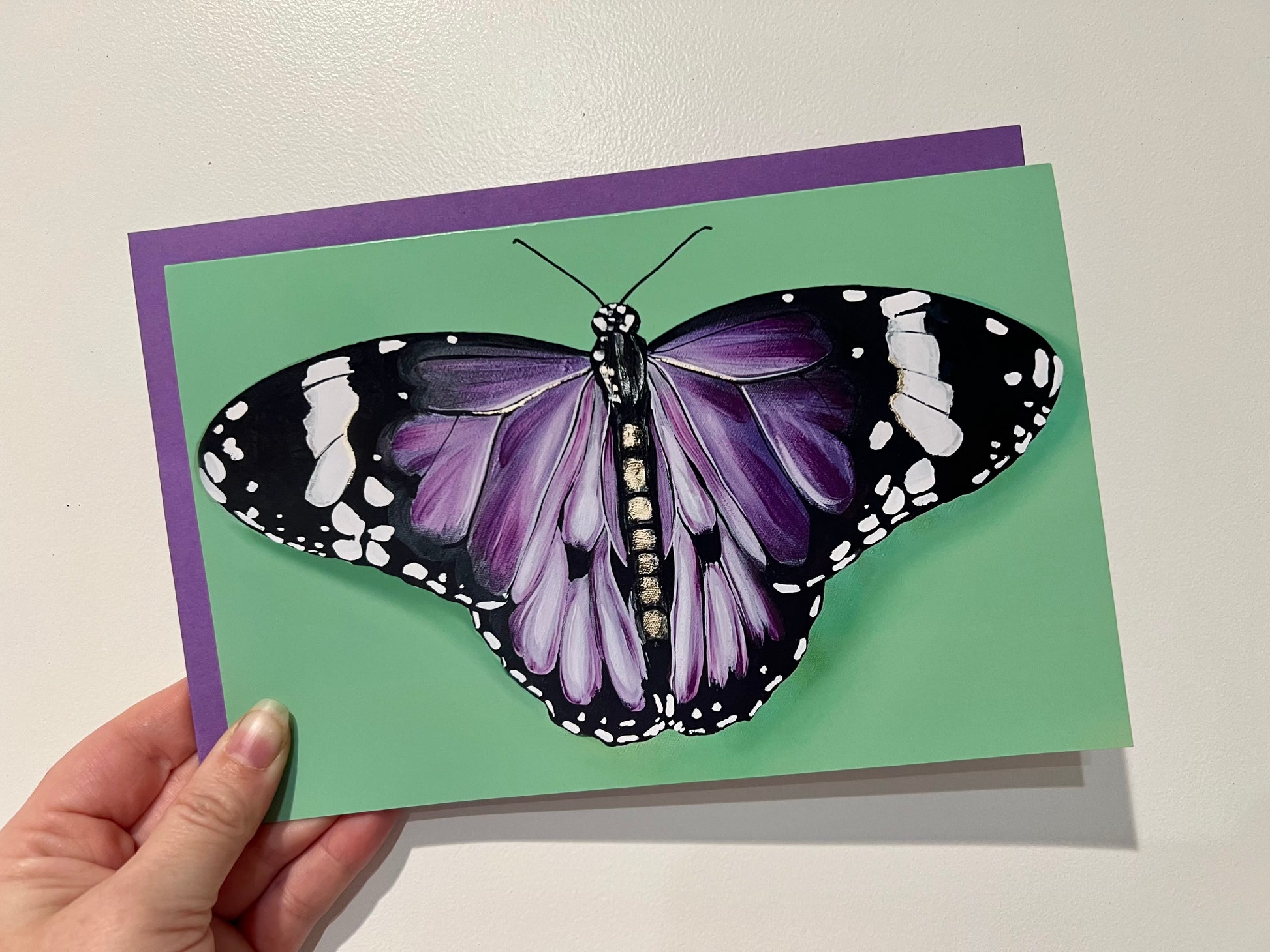 Purple Butterfly Art Note Card Set - Whitney Hayden